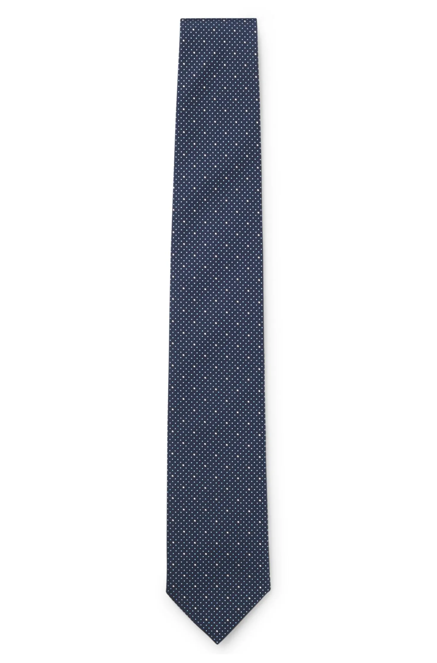 Silk-blend tie with micro pattern