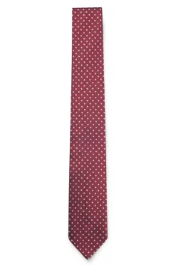 Silk-blend tie with micro pattern