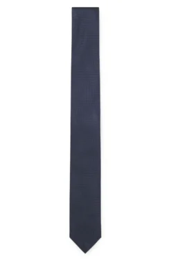 Silk-blend tie with micro pattern
