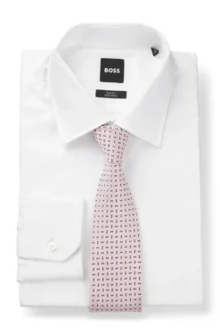 Silk-blend tie with micro pattern