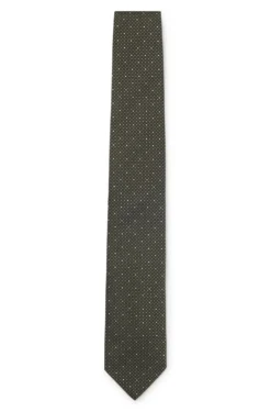 Silk-blend tie with micro pattern