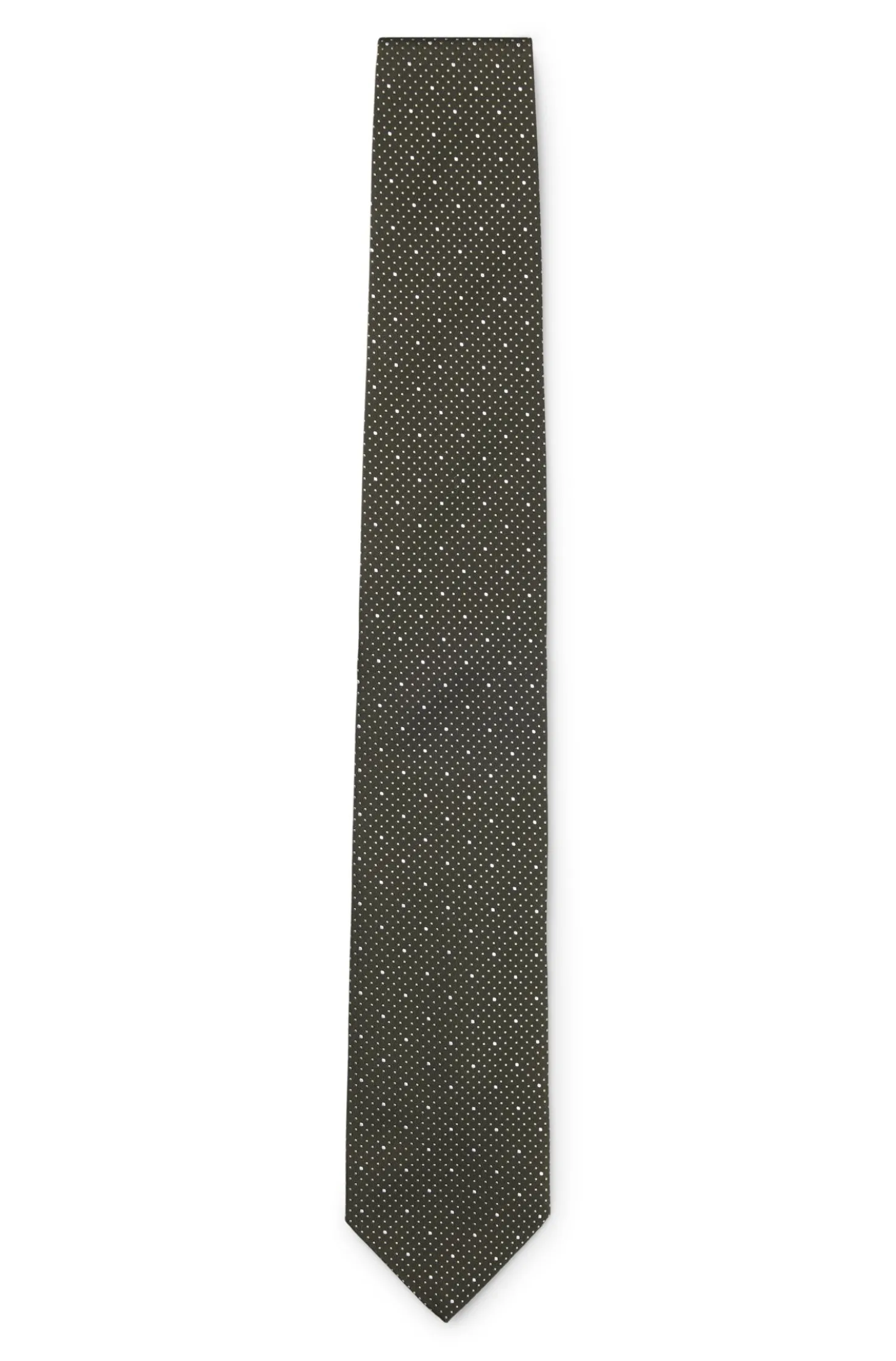 Silk-blend tie with micro pattern