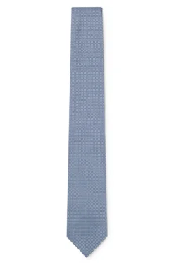 Silk-blend tie with micro pattern