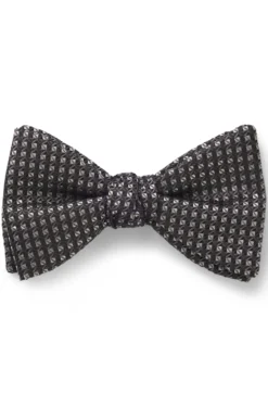 Silk bow tie with jacquard pattern