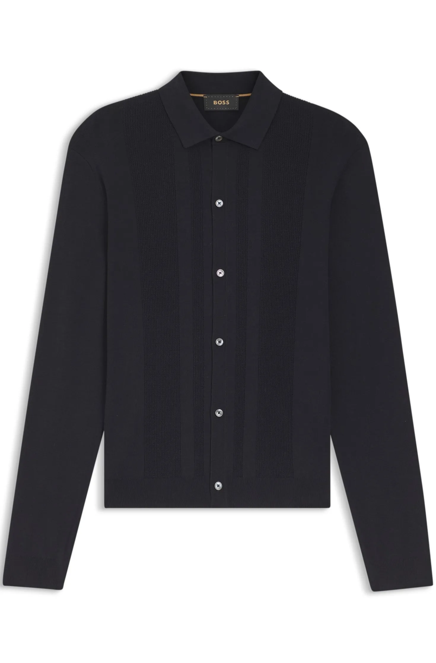 Silk cardigan with mesh panelling