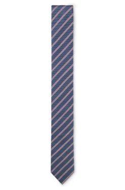 Silk tie with diagonal stripe