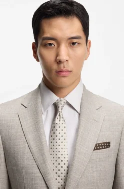 Silk tie with jacquard pattern
