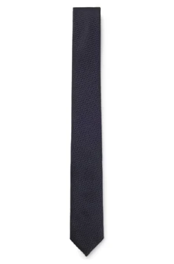 Silk tie with jacquard pattern