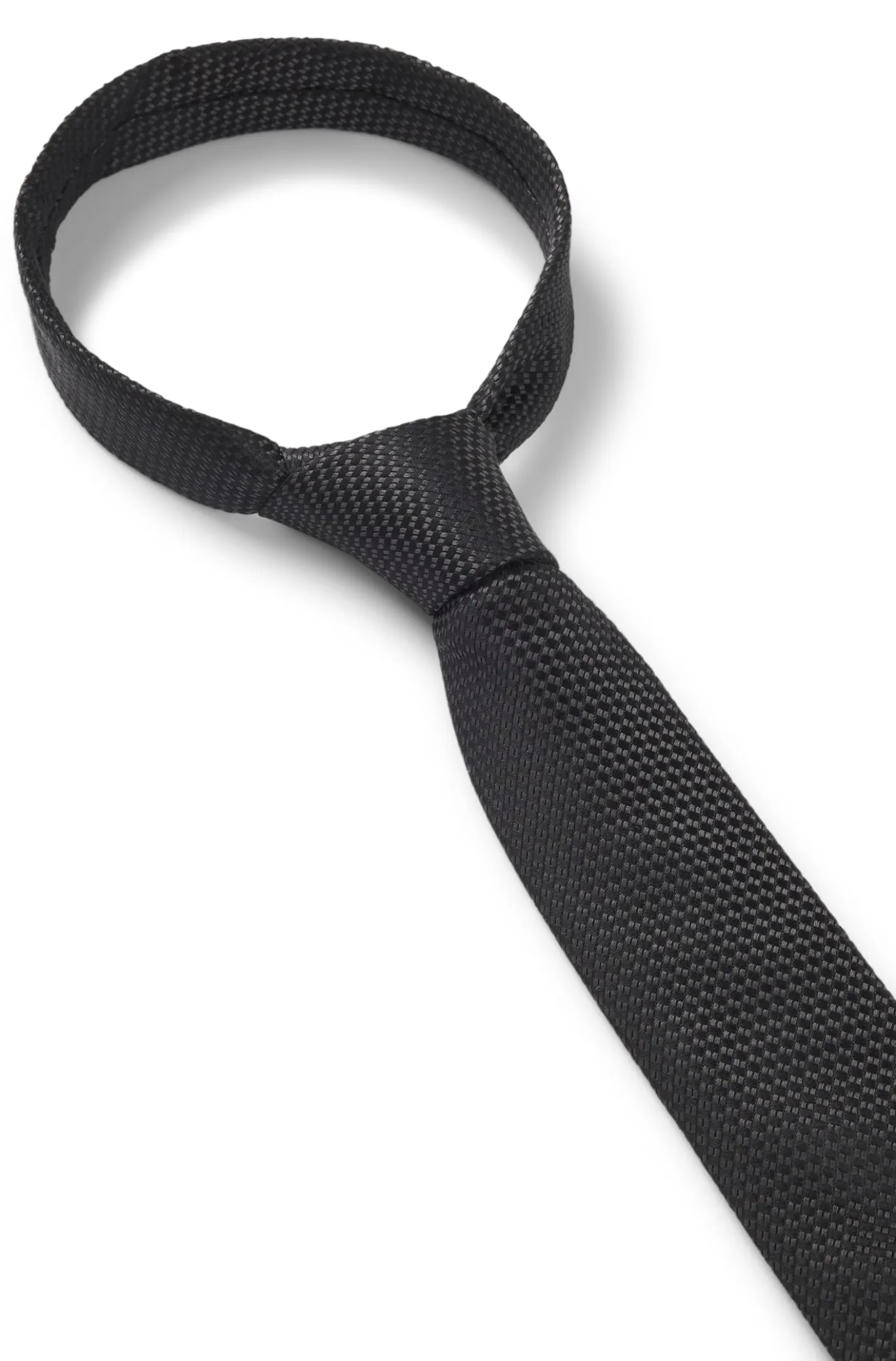 Silk tie with jacquard pattern