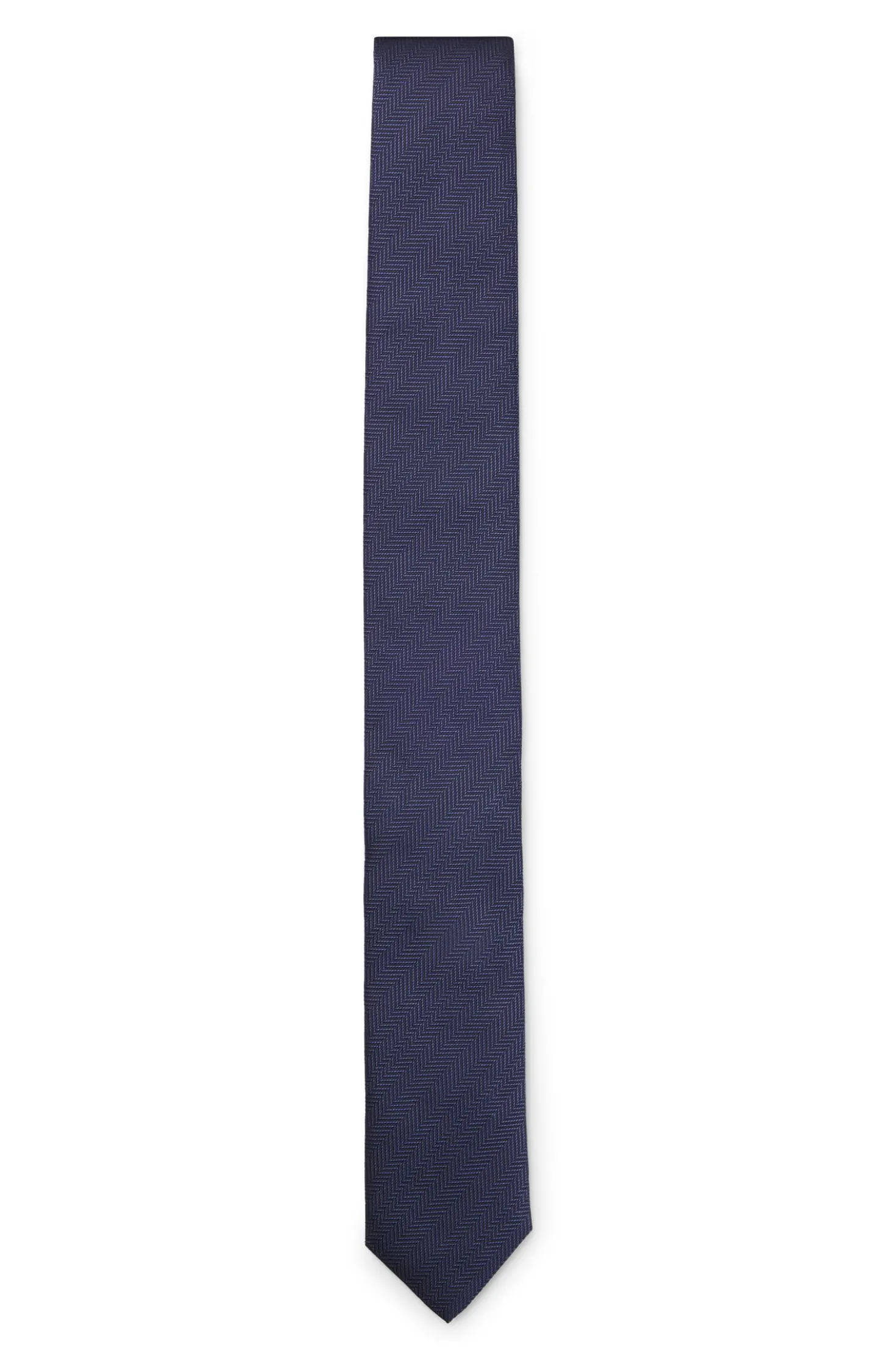 Silk tie with jacquard-woven pattern