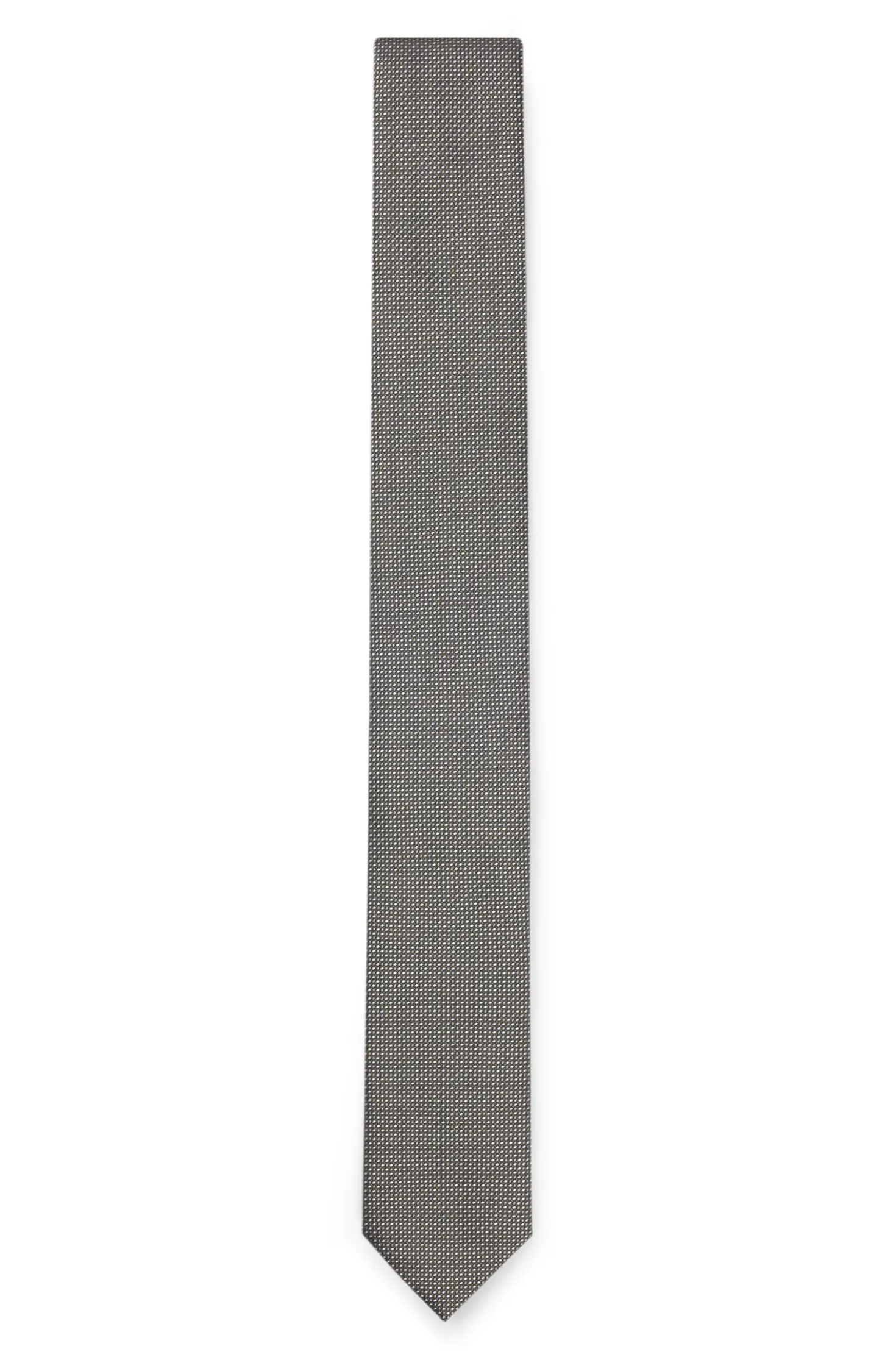 Silk tie with jacquard-woven pattern