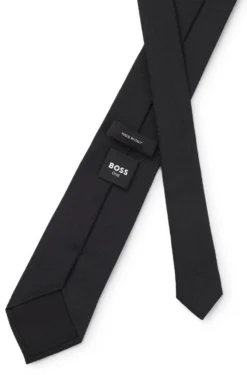 Silk tie with solid weave
