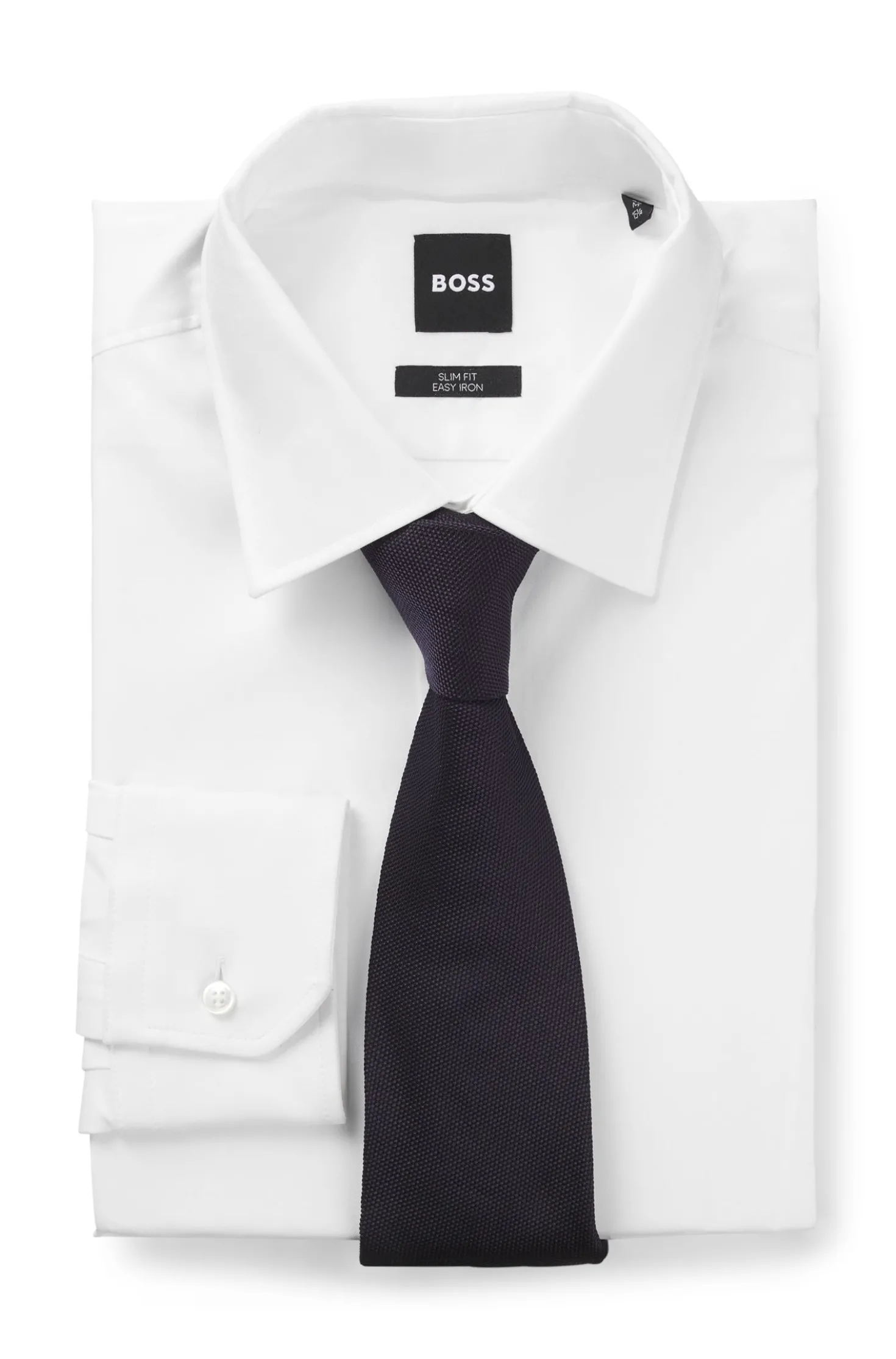 Silk tie with solid weave