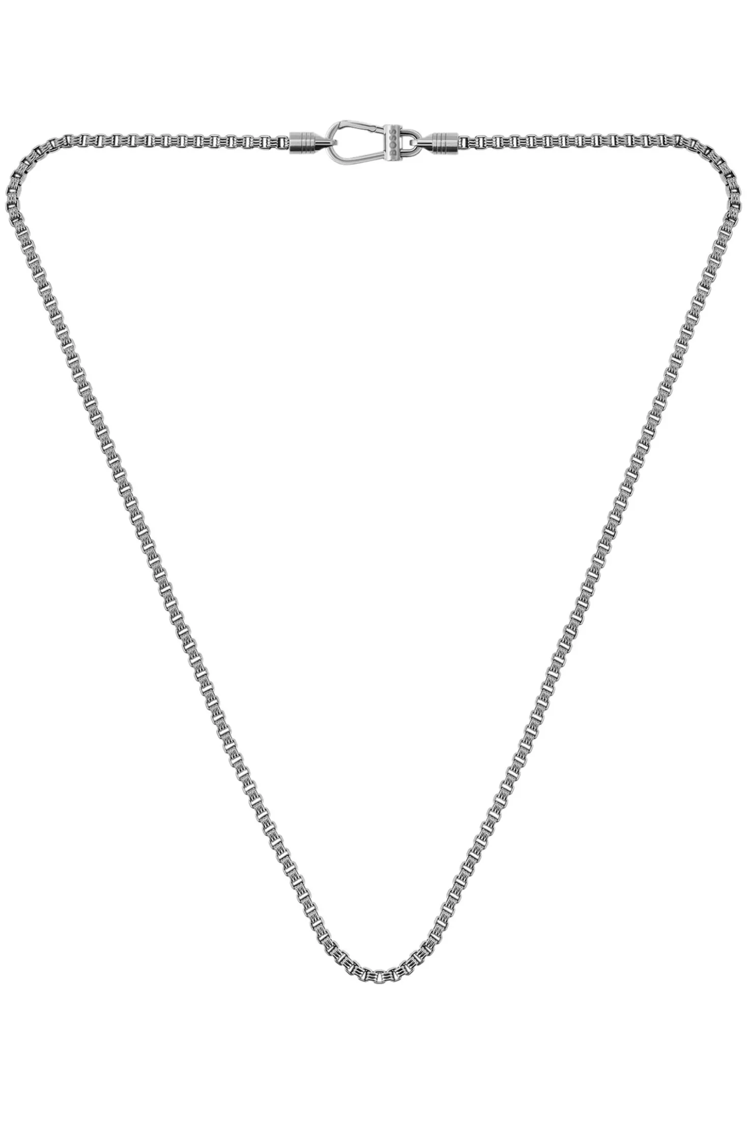 Silver-tone chain necklace with antique finish