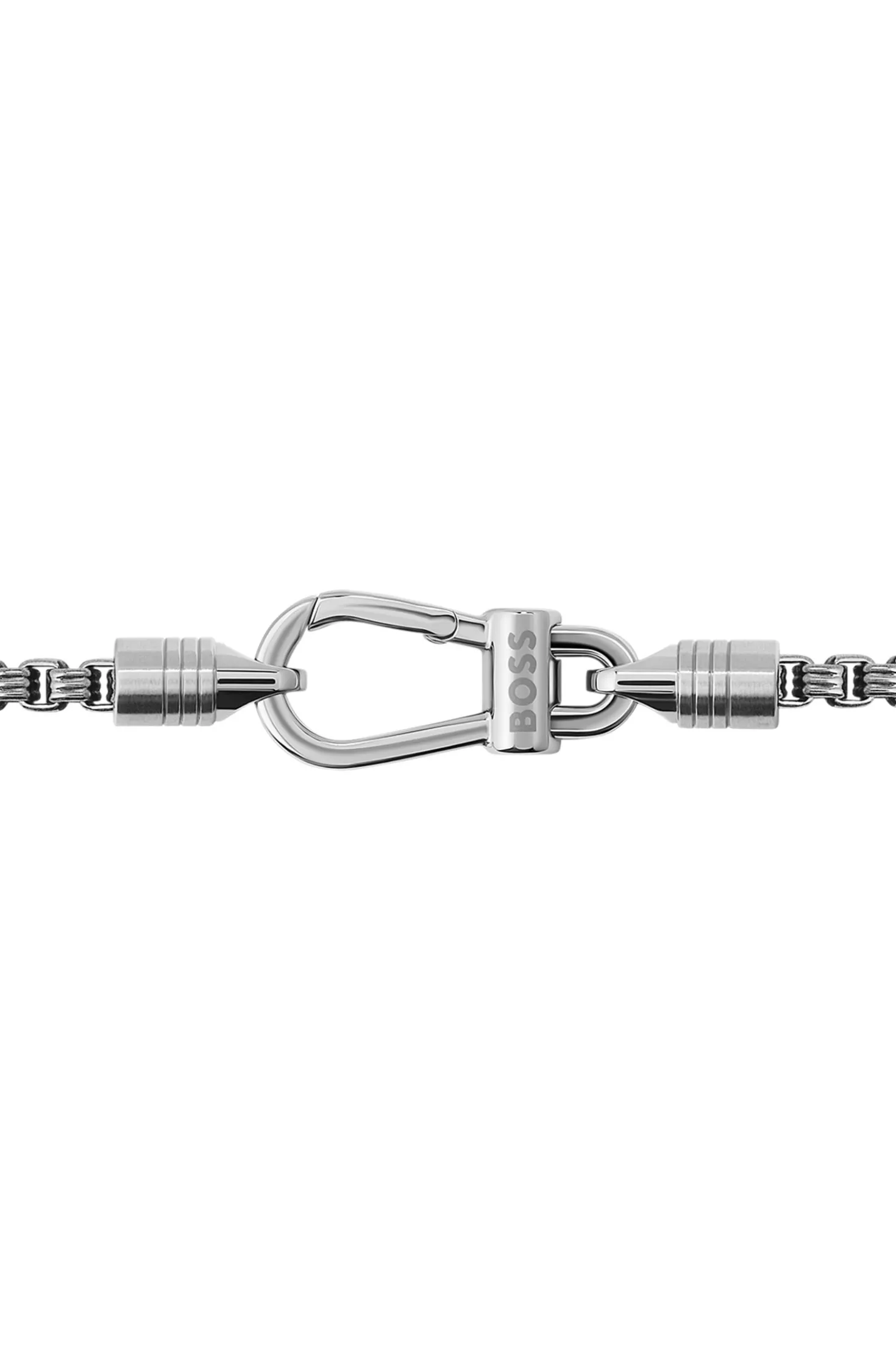 Silver-tone chain necklace with antique finish