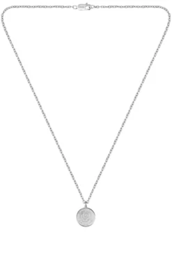 Silver-tone necklace with Double B monogram medallion