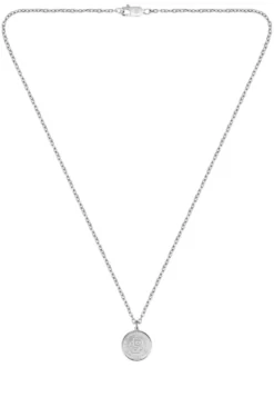 Silver-tone necklace with Double B monogram medallion