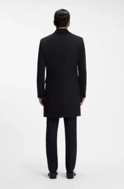 Single-breasted coat in Italian cashmere