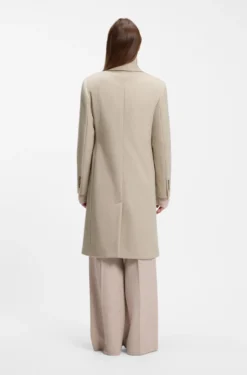 Single-breasted formal coat in wool