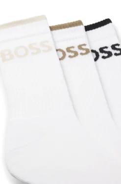 Six-pack of ribbed short socks in a cotton blend
