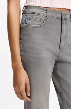 Skinny-fit jeans in dark-grey stretch denim