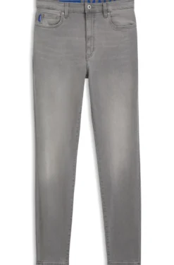 Skinny-fit jeans in dark-grey stretch denim