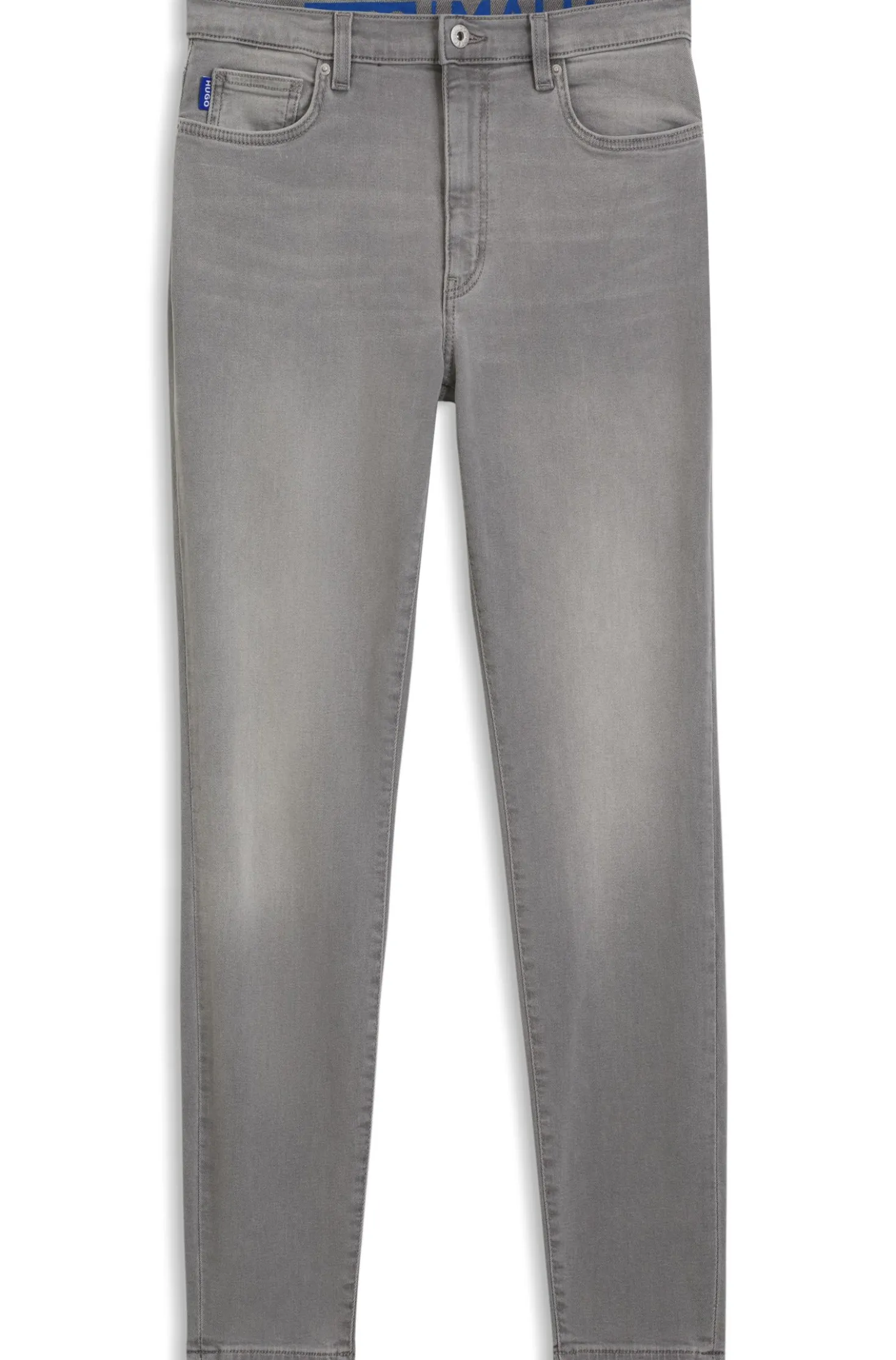 Skinny-fit jeans in dark-grey stretch denim