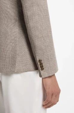 Slim-fit blazer in a patterned virgin-wool blend