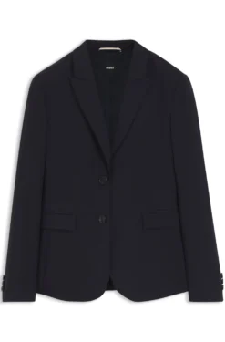Slim-fit blazer in Italian-made virgin wool