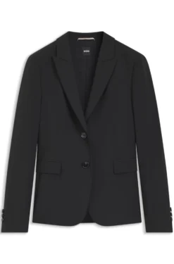 Slim-fit blazer in Italian-made virgin wool