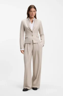 Slim-fit blazer in melange flannel