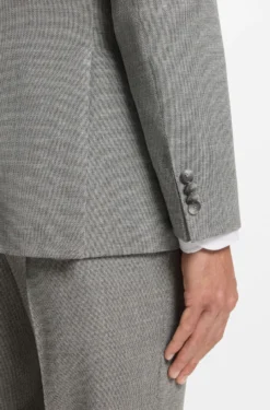 Slim-fit blazer in patterned stretch wool