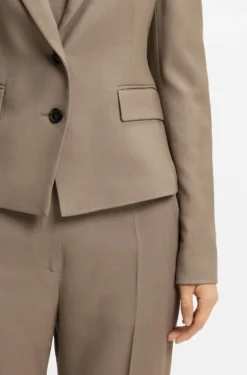 Slim-fit blazer in stretch gabardine