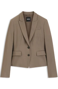 Slim-fit blazer in stretch gabardine