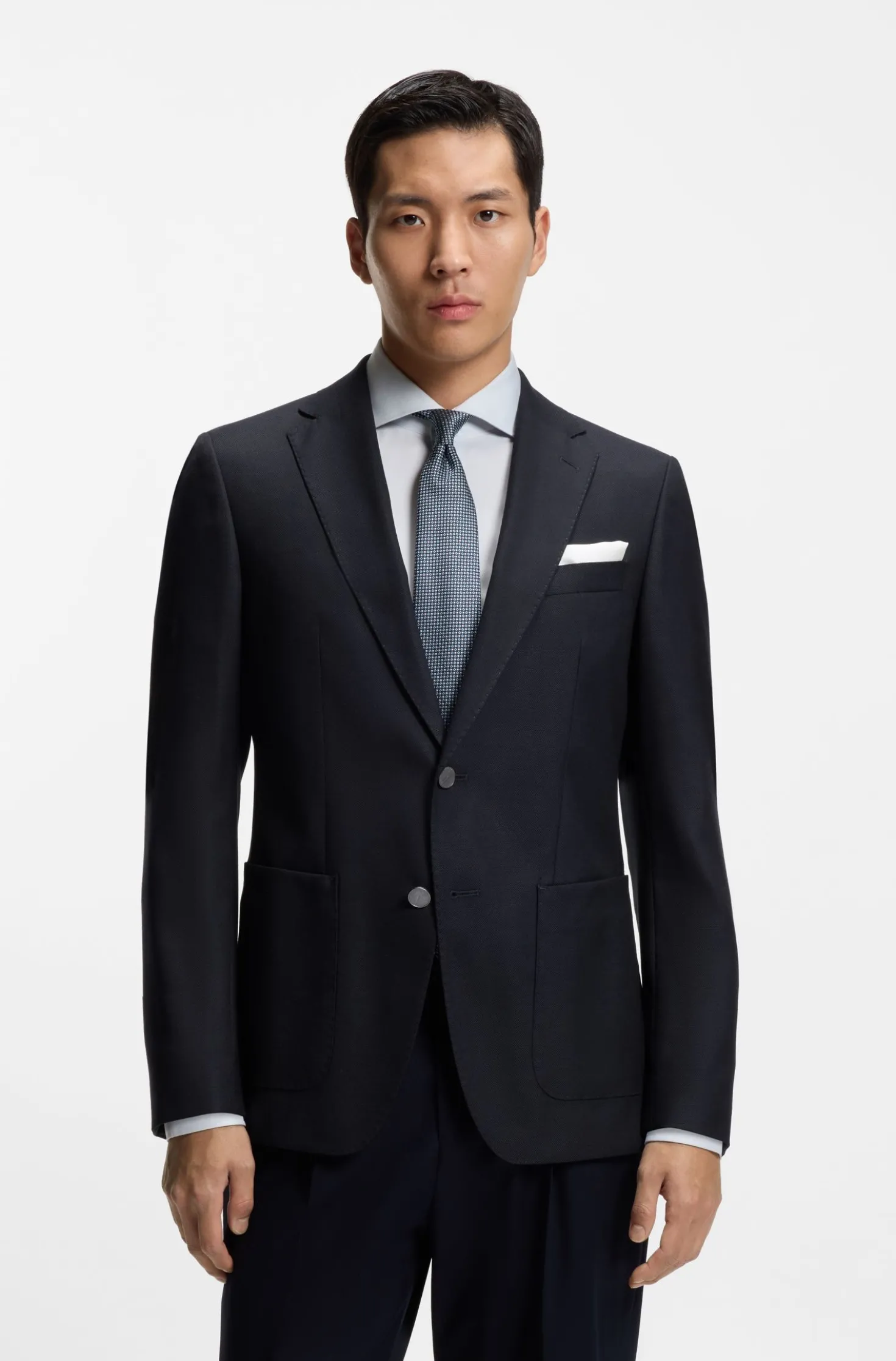 Slim-fit blazer in stretch virgin wool