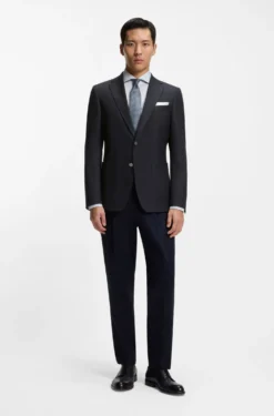 Slim-fit blazer in stretch virgin wool