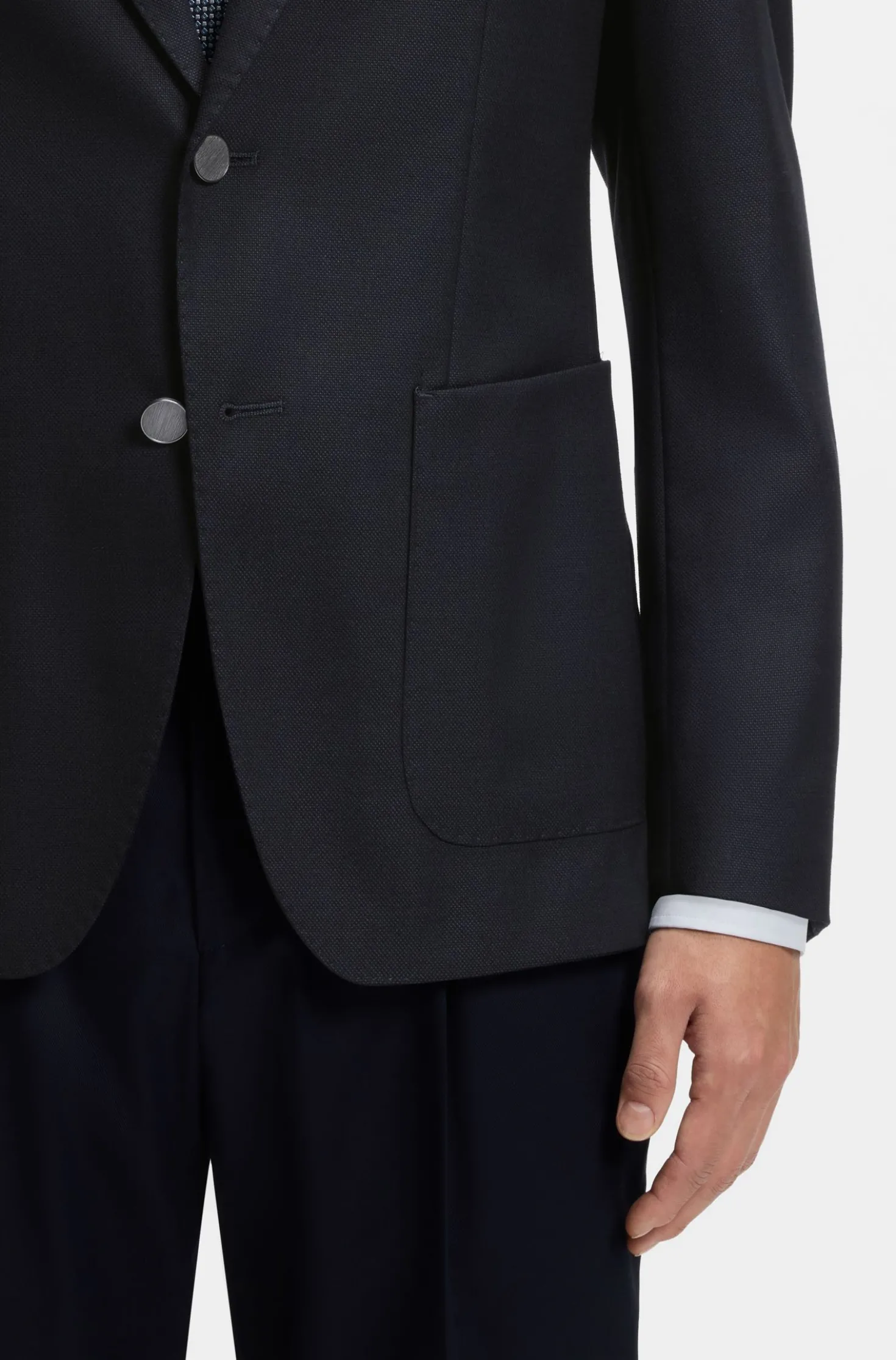 Slim-fit blazer in stretch virgin wool