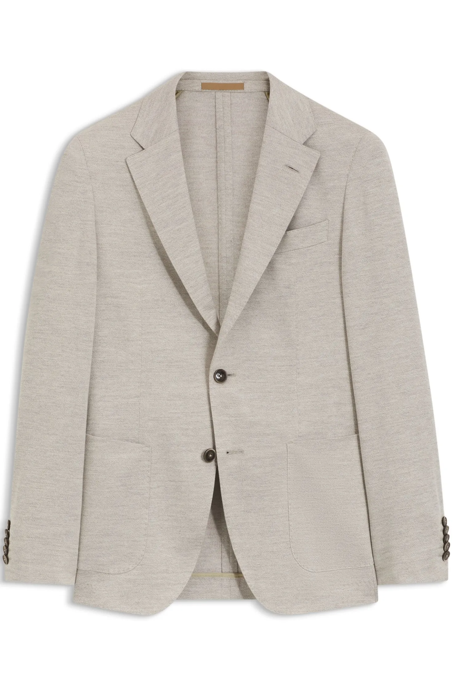 Slim-fit blazer in virgin wool and cotton