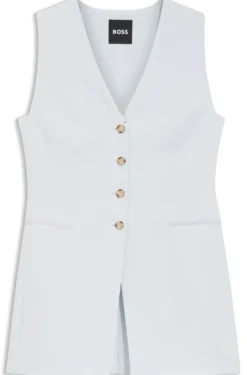Slim-fit blazer with sleeveless styling