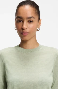 Slim-fit crew-neck sweater in merino wool