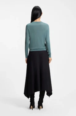 Slim-fit crew-neck sweater in merino wool