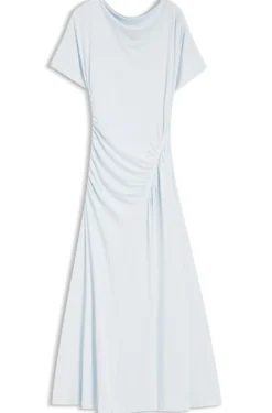 Slim-fit dress with gathered details
