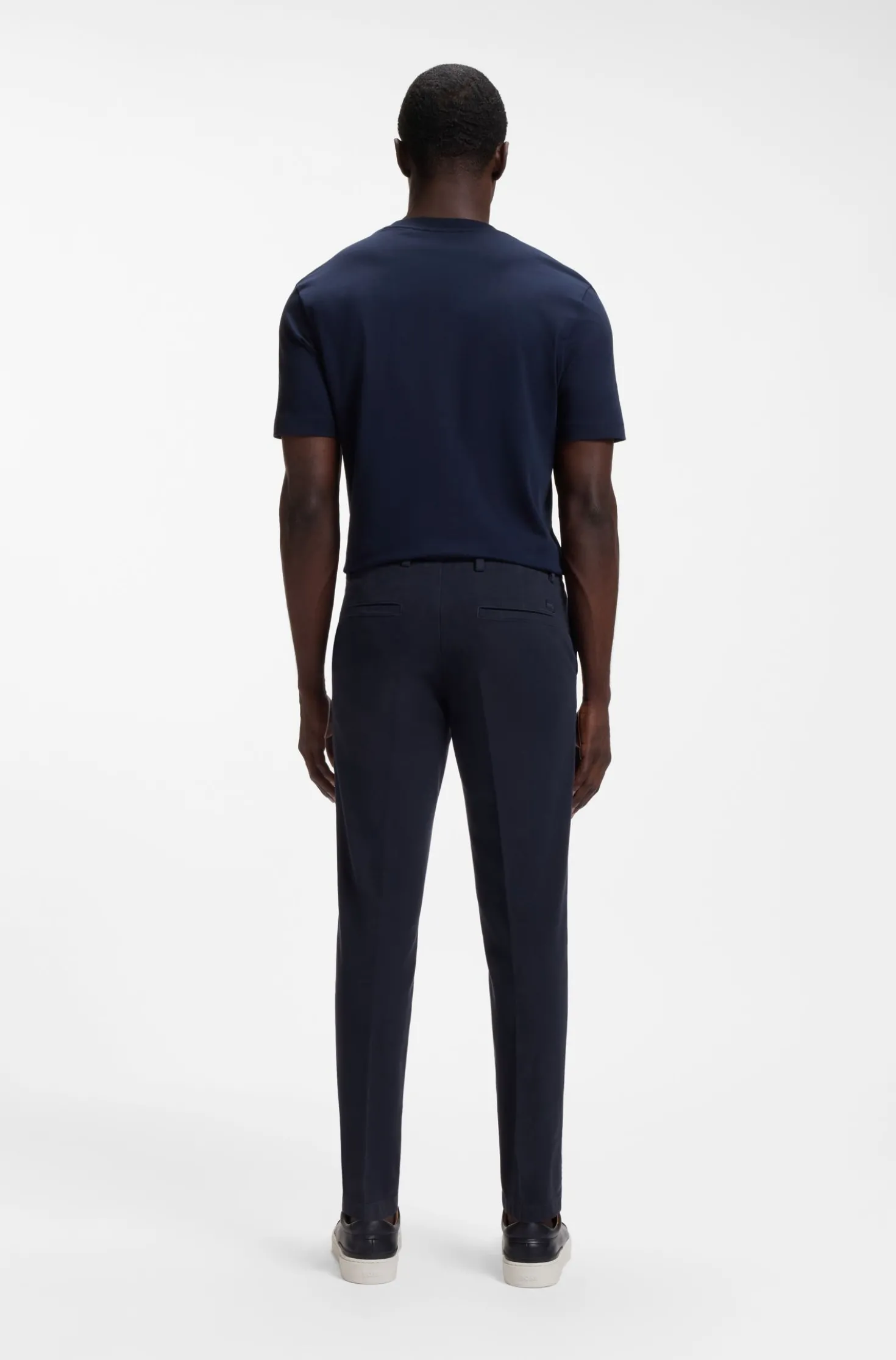 Slim-fit heritage trousers in stretch cotton