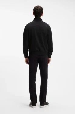 Slim-fit jacket in cotton-blend ponte jersey
