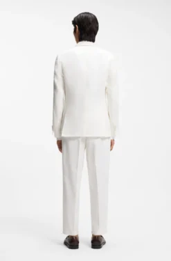 Slim-fit jacket in linen twill