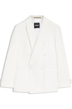 Slim-fit jacket in linen twill