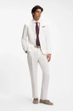 Slim-fit jacket in micro-pattern cloth