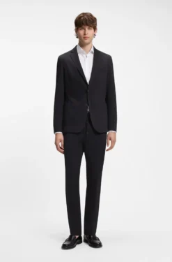 Slim-fit jacket in performance-stretch jersey