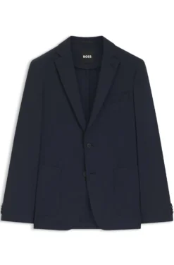 Slim-fit jacket in performance-stretch jersey