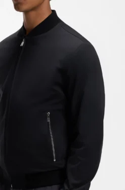 Slim-fit jacket in performance-stretch jersey